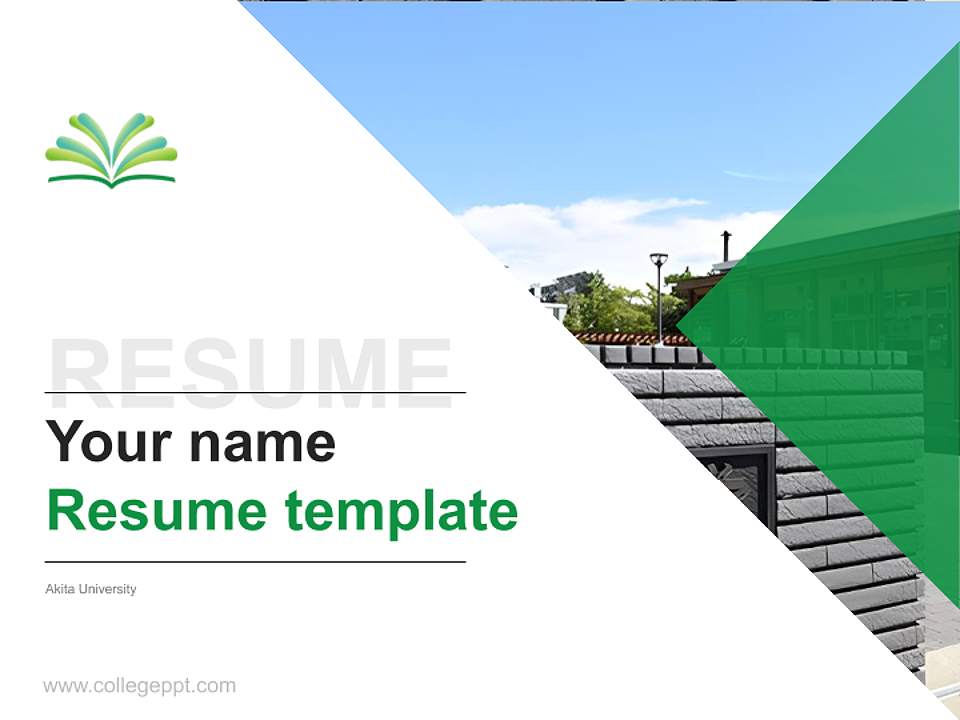 Akita University Resume PPT Template4:3 ratio PPT effect preview image5