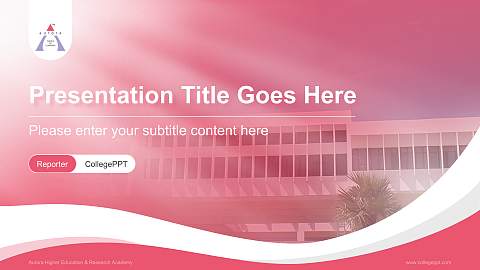 Aurora Higher Education & Research Academy Lecture Sharing and Networking Event PPT Template