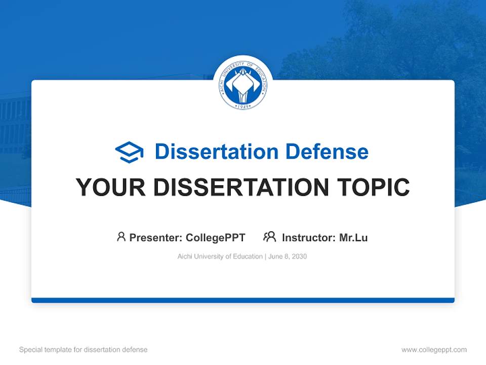 Aichi University of Education Graduation Thesis Defense PPT Template4:3 ratio PPT effect preview image7