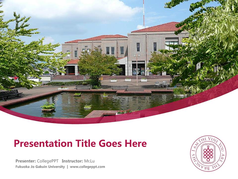 Fukuoka Jo Gakuin University Course/Courseware Creation PPT Template4:3 ratio PPT effect preview image5