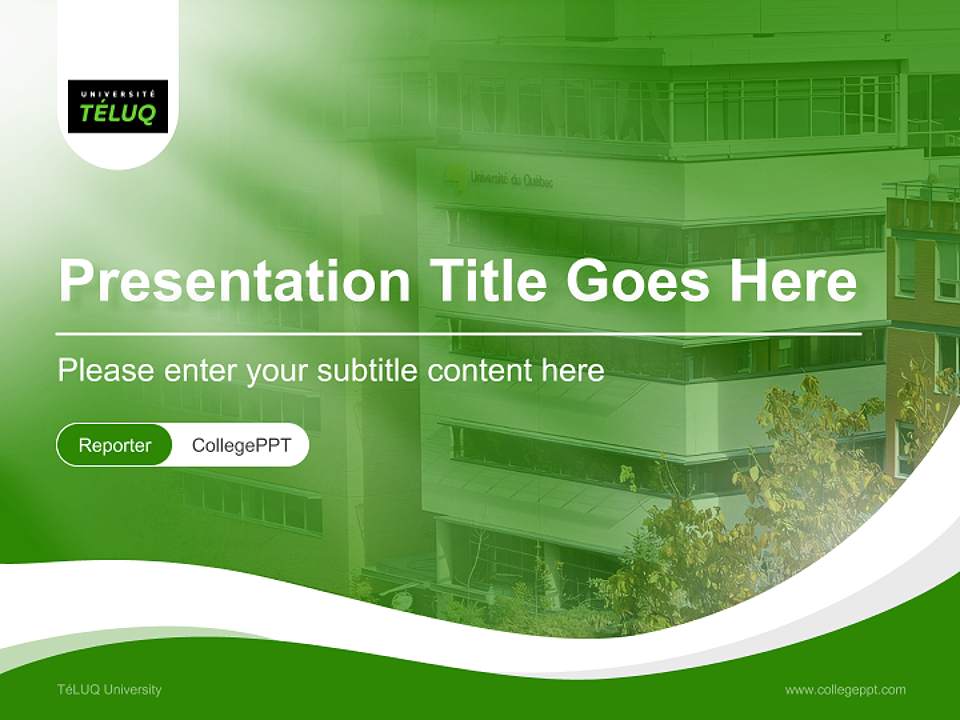 TéLUQ University Lecture Sharing and Networking Event PPT Template4:3 ratio PPT effect preview image4