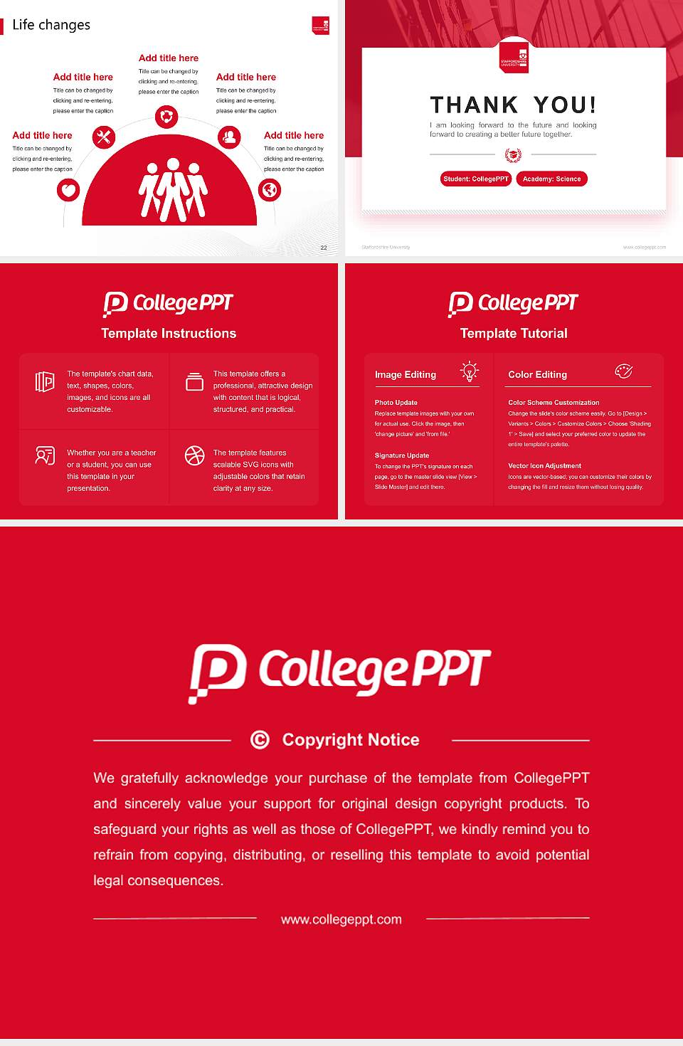 Staffordshire University National Scholarship Defense PPT Template4:3 ratio PPT effect preview image4