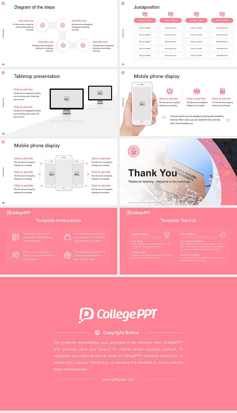 Aikoku Gakuen University Competition/Entrepreneurship Contest PPT Template16:9 ratio PPT effect preview image9