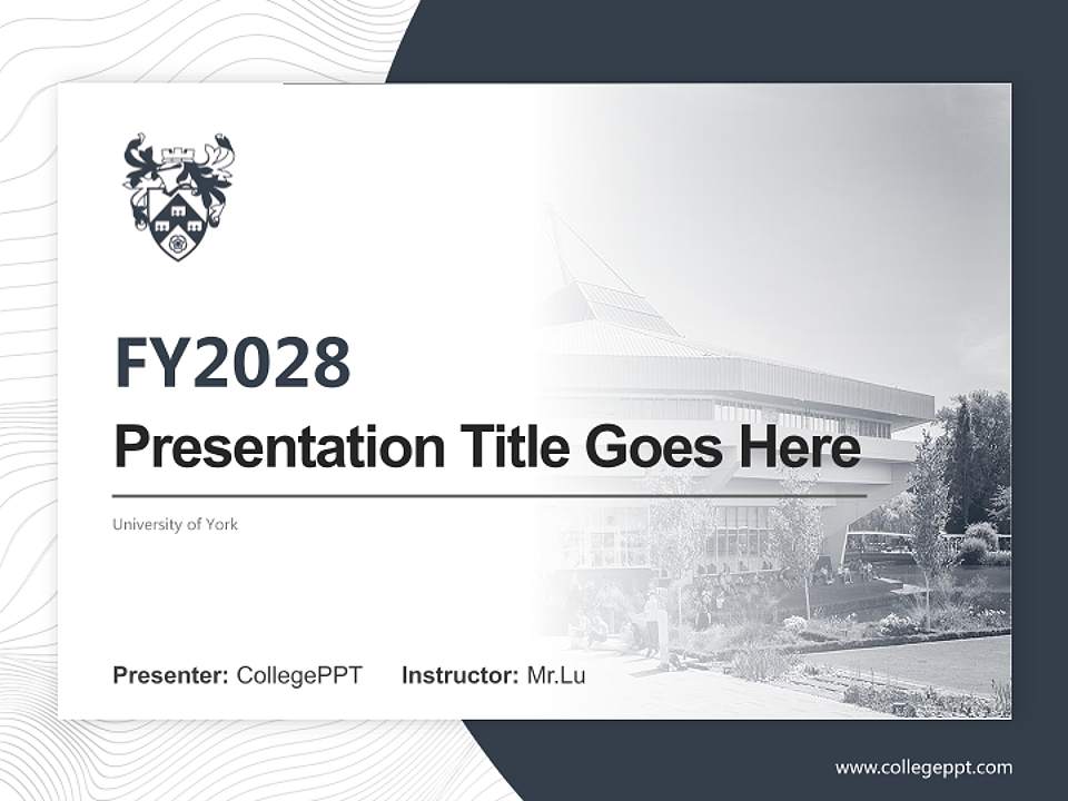University of York Academic Presentation/Research Findings Report PPT Template4:3 ratio PPT effect preview image5