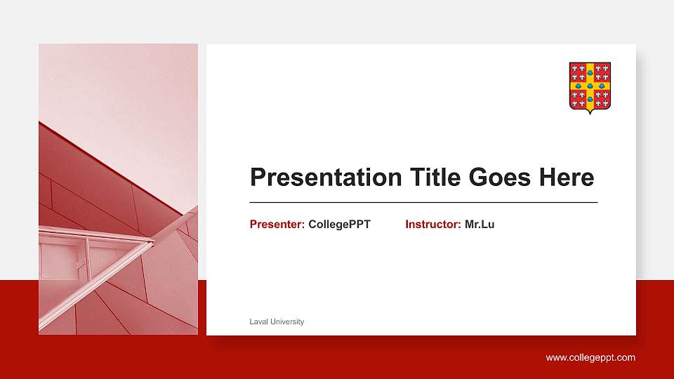 Laval University General Purpose PPT Template16:9 ratio PPT effect preview image
