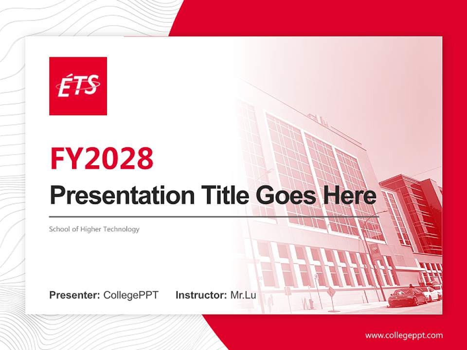 School of Higher Technology Academic Presentation/Research Findings Report PPT Template4:3 ratio PPT effect preview image5