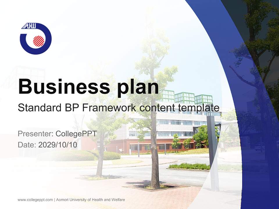 Aomori University of Health and Welfare Competition/Entrepreneurship Contest PPT Template4:3 ratio PPT effect preview image9