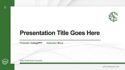 Fukui Prefectural University Thesis Proposal/Graduation Defense PPT Template