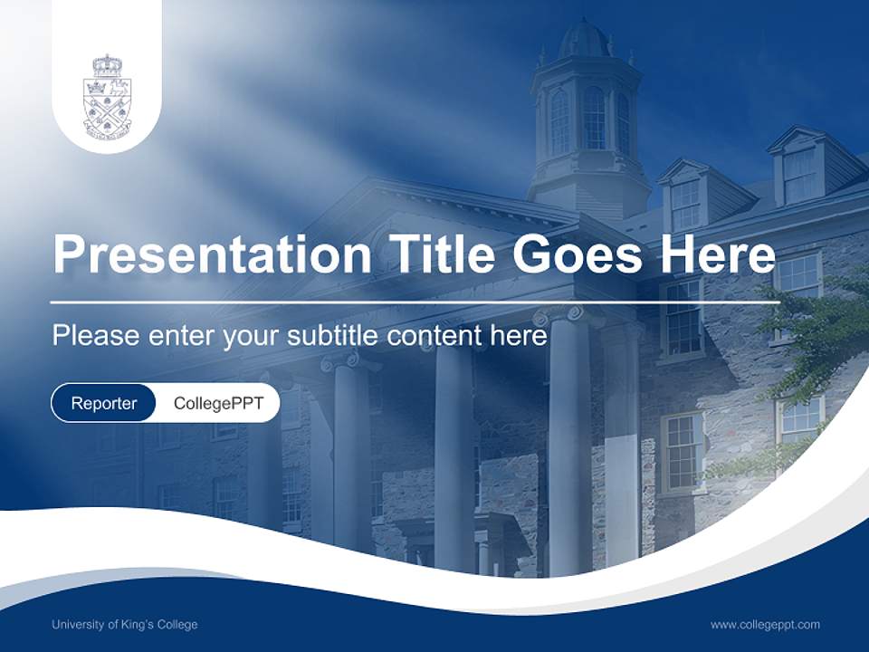 University of King’s College Lecture Sharing and Networking Event PPT Template4:3 ratio PPT effect preview image4