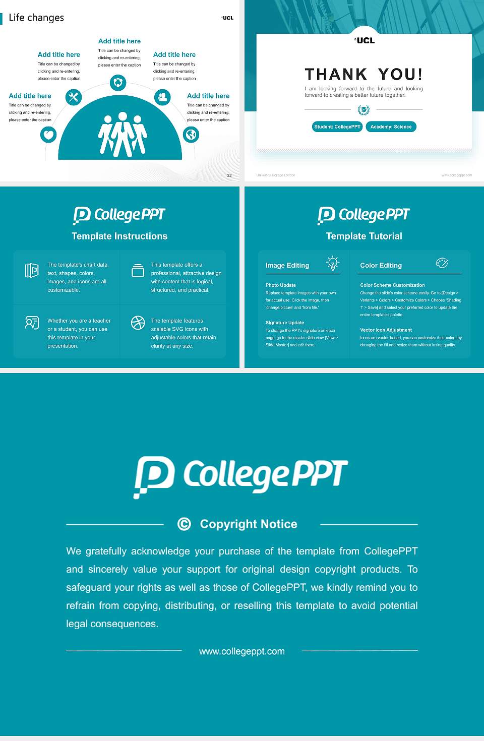 University College London National Scholarship Defense PPT Template4:3 ratio PPT effect preview image4