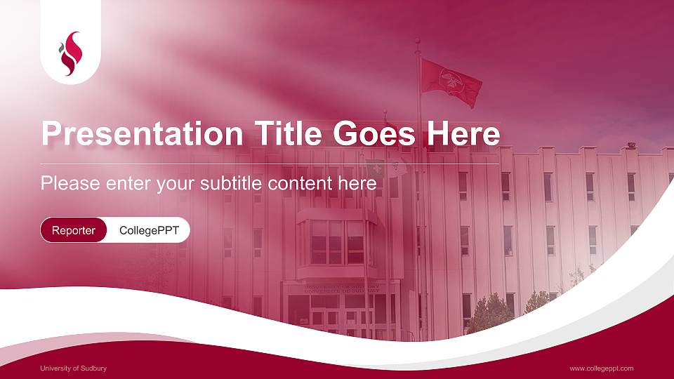 University of Sudbury Lecture Sharing and Networking Event PPT Template16:9 ratio PPT effect preview image