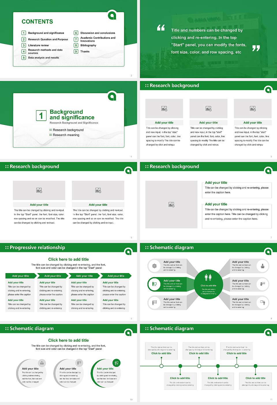 Asia University Graduation Thesis Defense PPT Template16:9 ratio PPT effect preview image2