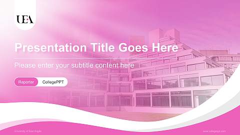 University of East Anglia Lecture Sharing and Networking Event PPT Template
