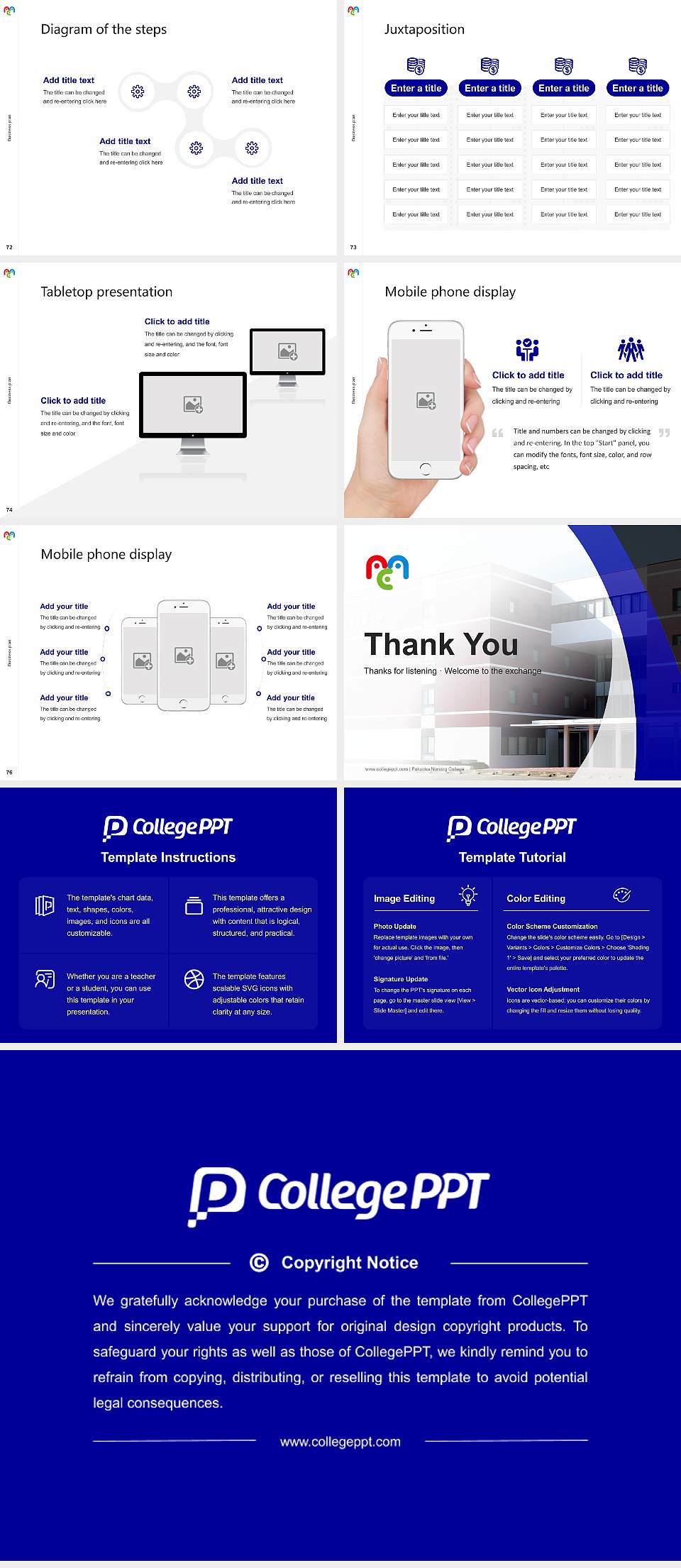 Fukuoka Nursing College Competition/Entrepreneurship Contest PPT Template4:3 ratio PPT effect preview image9