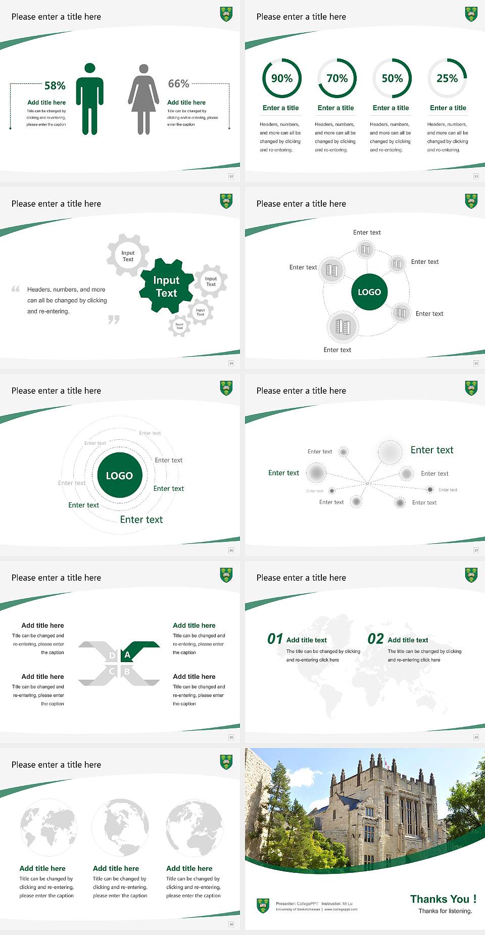 University of Saskatchewan Course/Courseware Creation PPT Template4:3 ratio PPT effect preview image4