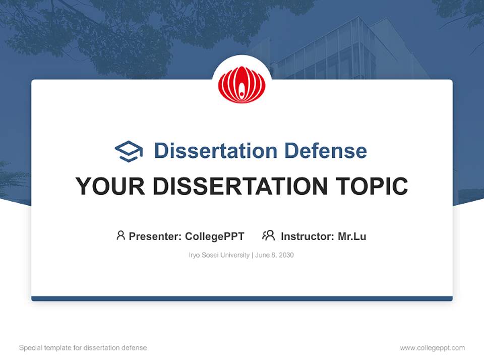 Iryo Sosei University Graduation Thesis Defense PPT Template4:3 ratio PPT effect preview image7