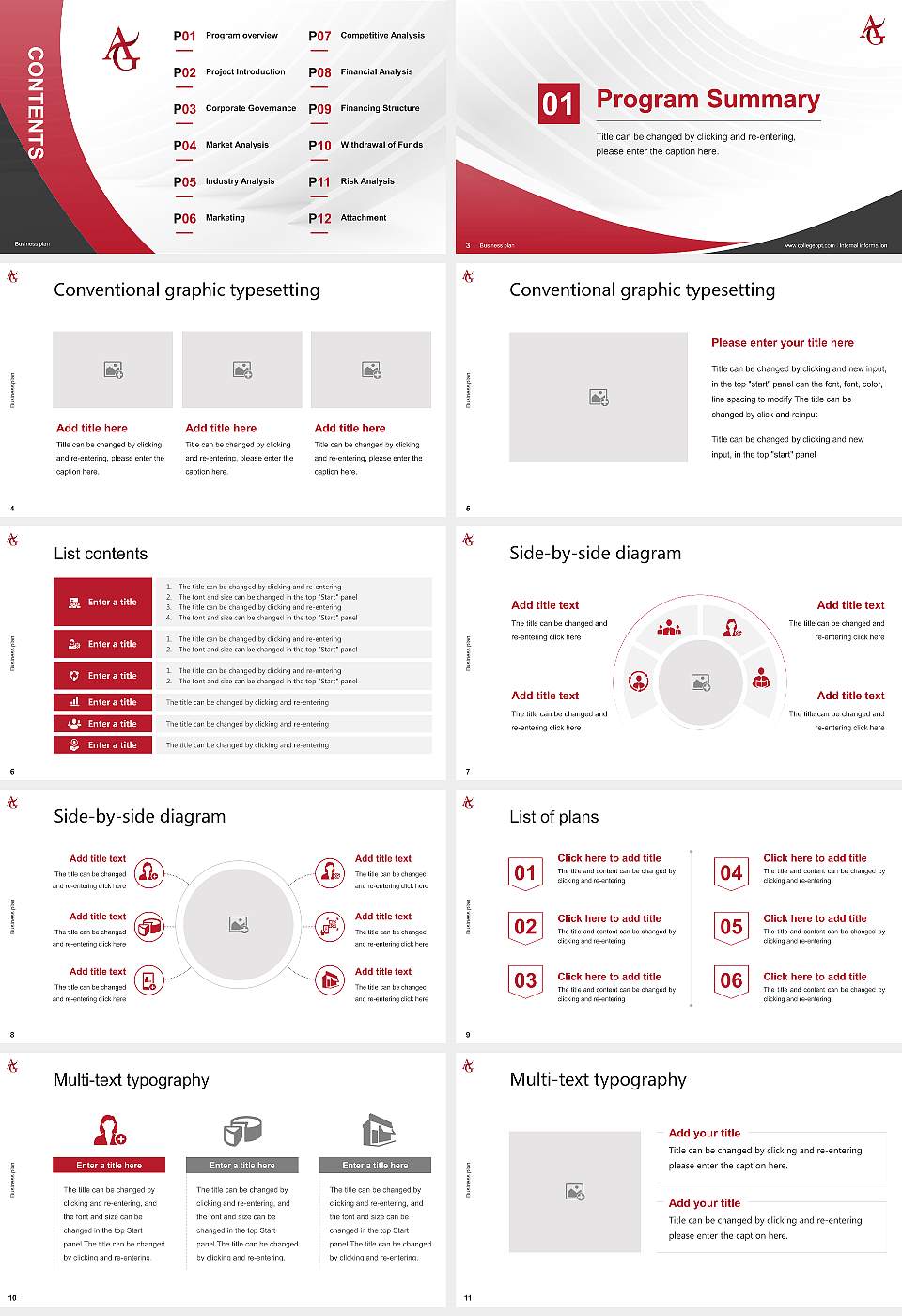 Aichi Gakuin University Competition/Entrepreneurship Contest PPT Template16:9 ratio PPT effect preview image2