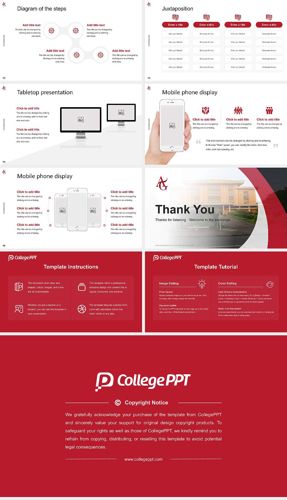 Aichi Gakuin University Competition/Entrepreneurship Contest PPT Template16:9 ratio PPT effect preview image9