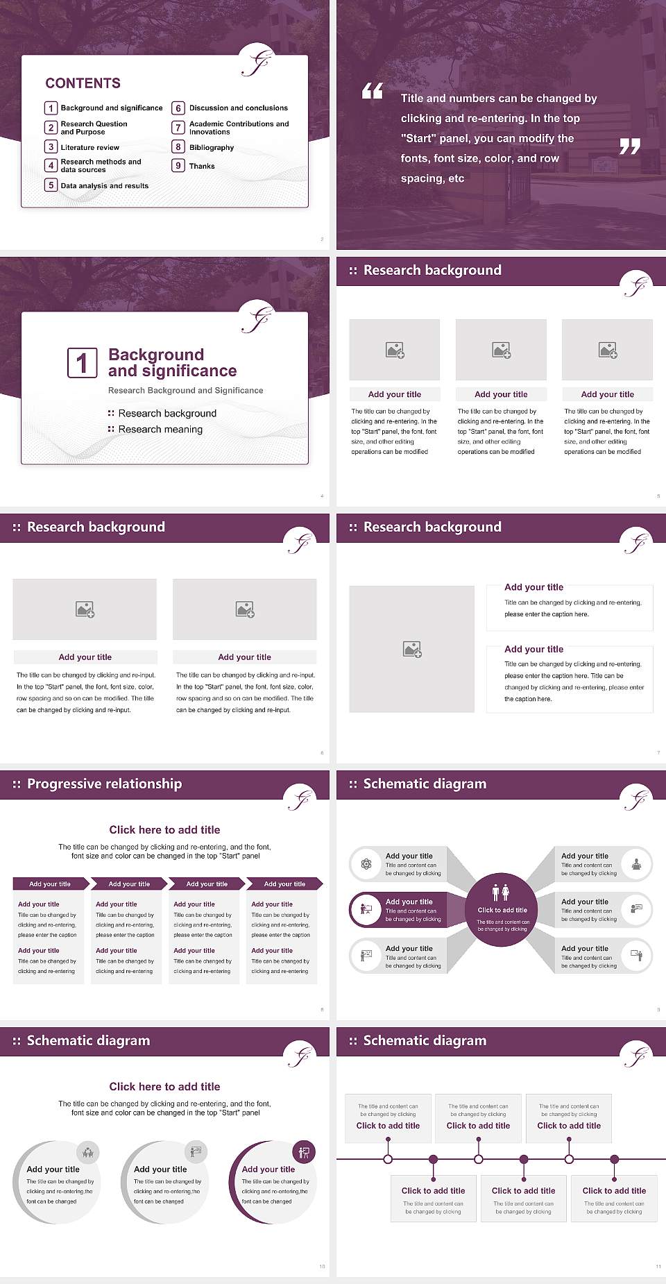 Chikushi Jogakuen University Graduation Thesis Defense PPT Template4:3 ratio PPT effect preview image2