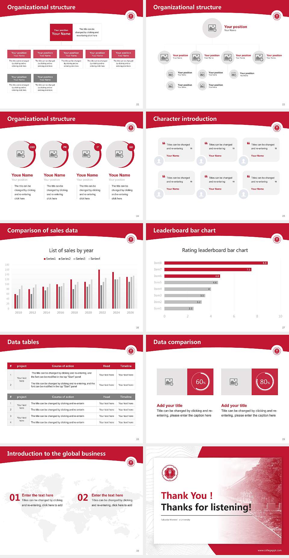 Fukuoka Women’s University Academic Presentation/Research Findings Report PPT Template4:3 ratio PPT effect preview image4