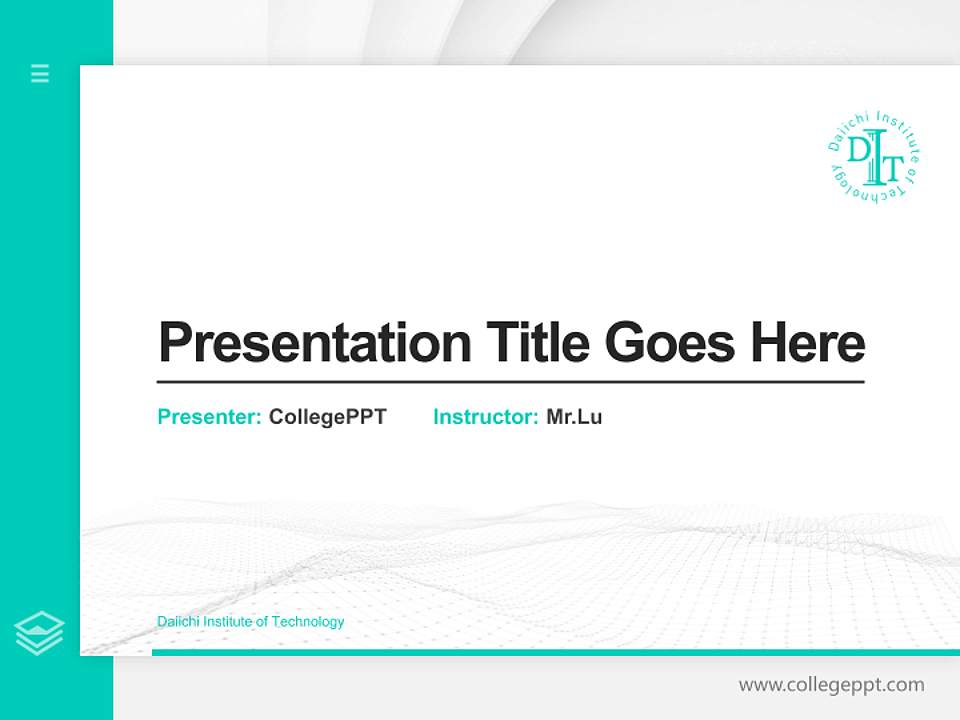 Daiichi Institute of Technology Thesis Proposal/Graduation Defense PPT Template4:3 ratio PPT effect preview image5