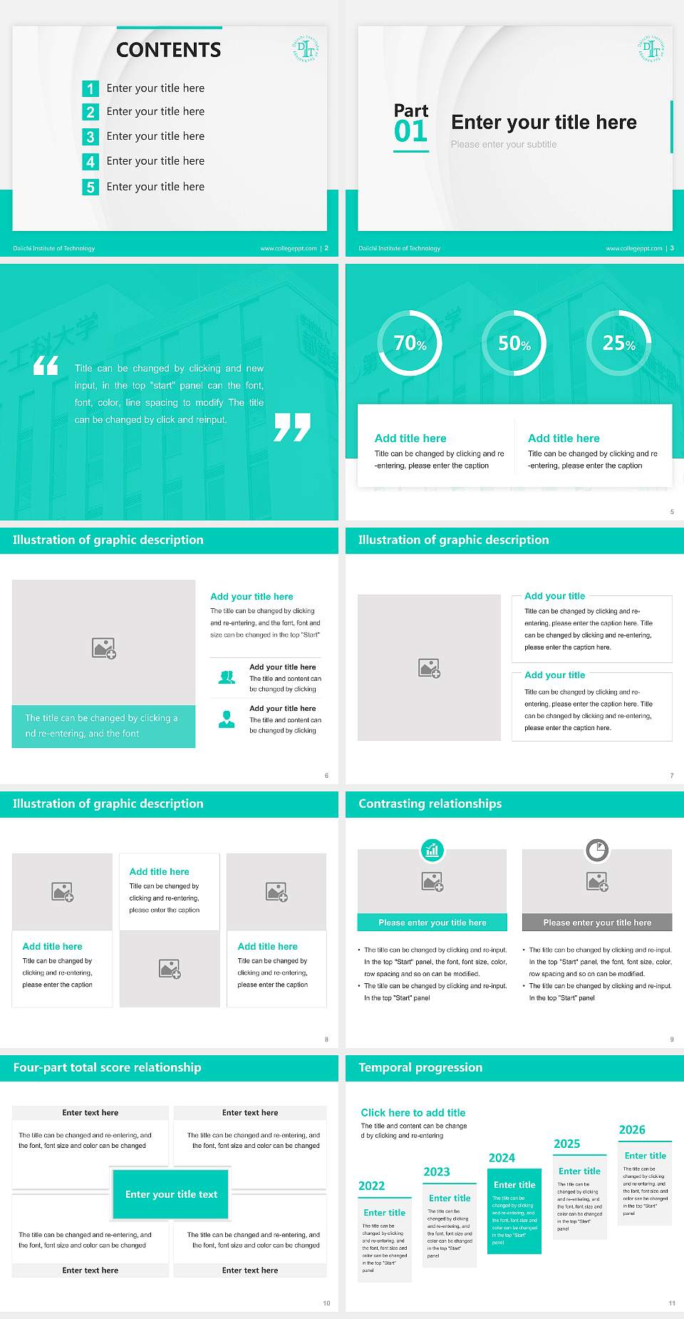 Daiichi Institute of Technology Thesis Proposal/Graduation Defense PPT Template4:3 ratio PPT effect preview image2