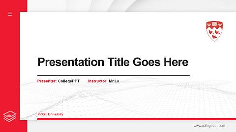 McGill University Thesis Proposal/Graduation Defense PPT Template