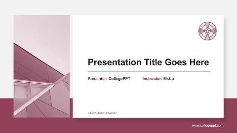 Baiko Gakuin University General Purpose PPT Template