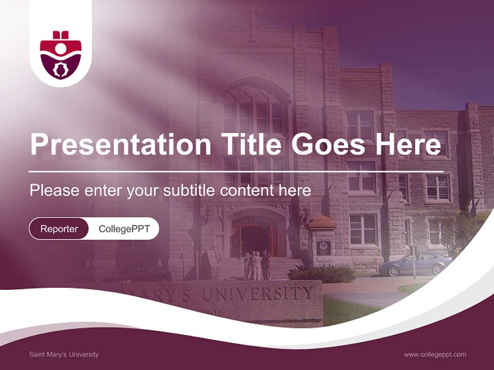 Saint Mary’s University Lecture Sharing and Networking Event PPT Template4:3 ratio PPT effect preview image4