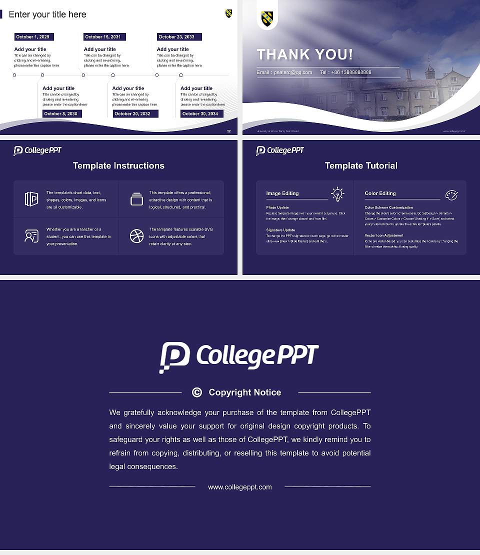 University of Wales Trinity Saint David Lecture Sharing and Networking Event PPT Template16:9 ratio PPT effect preview image4