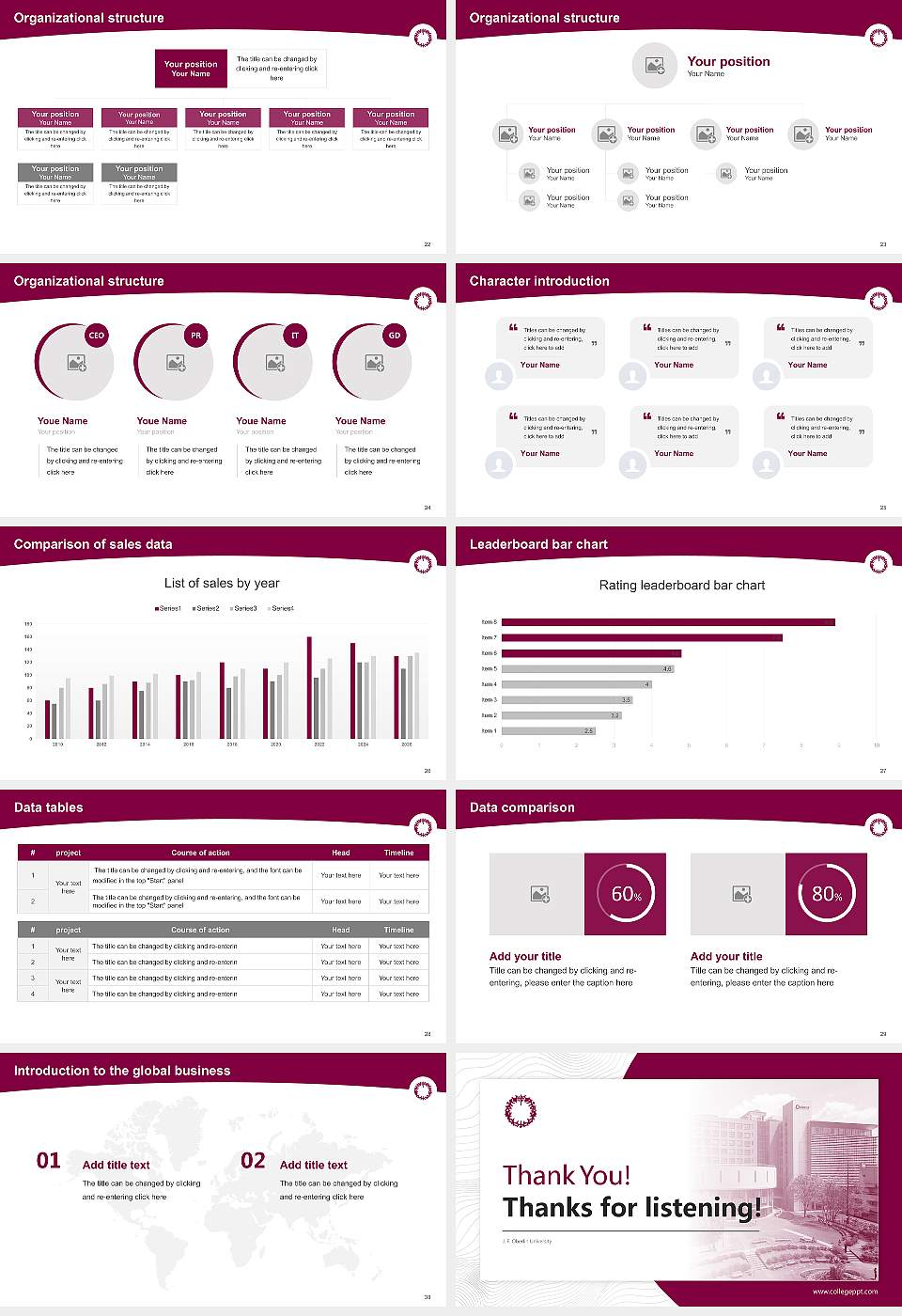 J. F. Oberlin University Academic Presentation/Research Findings Report PPT Template16:9 ratio PPT effect preview image4