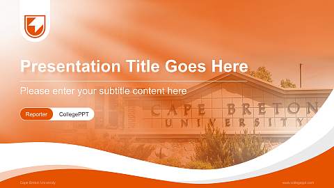 Cape Breton University Lecture Sharing and Networking Event PPT Template