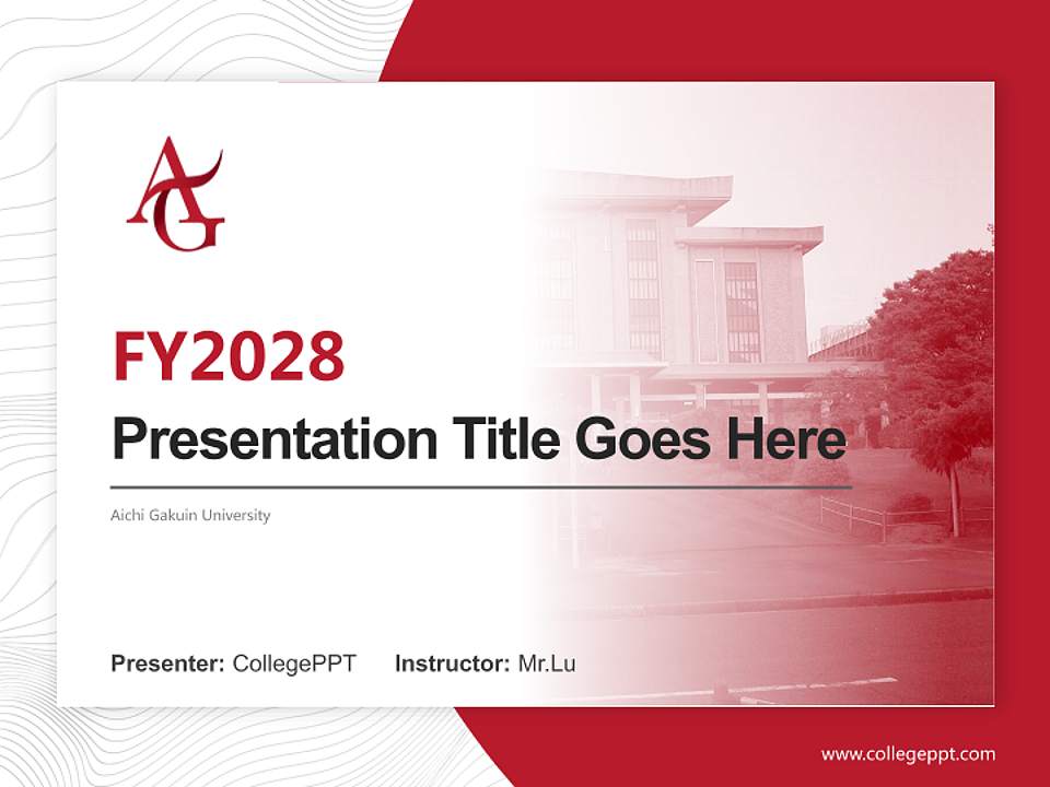 Aichi Gakuin University Academic Presentation/Research Findings Report PPT Template4:3 ratio PPT effect preview image5