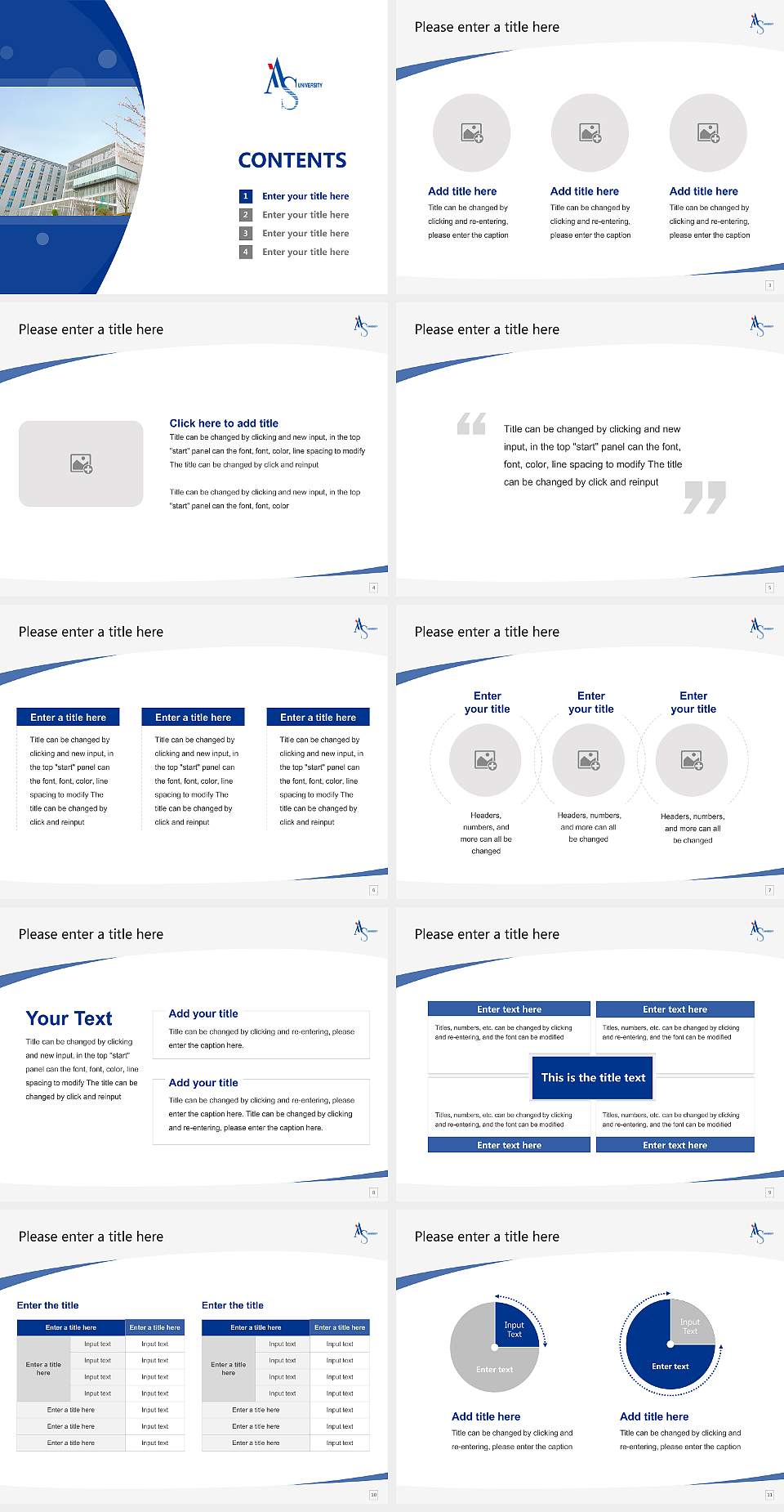Aichi Shukutoku University Course/Courseware Creation PPT Template4:3 ratio PPT effect preview image2