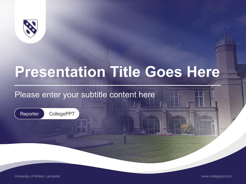 University of Wales, Lampeter Lecture Sharing and Networking Event PPT Template4:3 ratio PPT effect preview image4