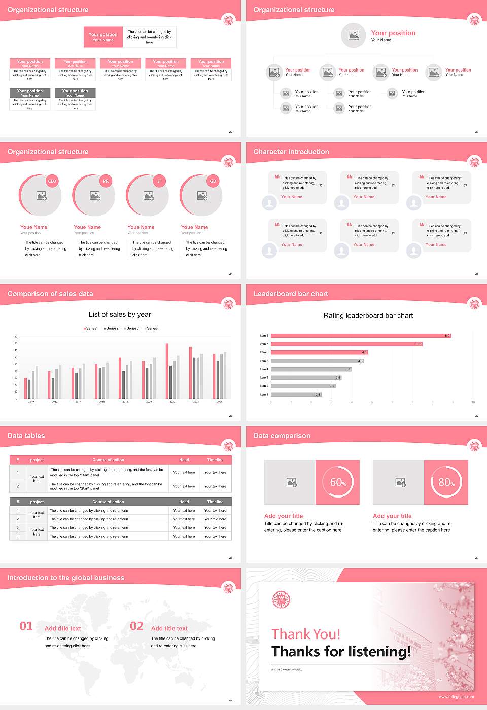Aikoku Gakuen University Academic Presentation/Research Findings Report PPT Template16:9 ratio PPT effect preview image4