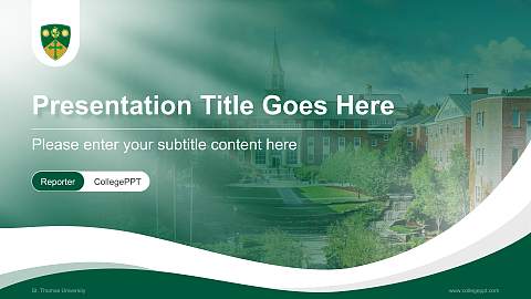 St. Thomas University Lecture Sharing and Networking Event PPT Template