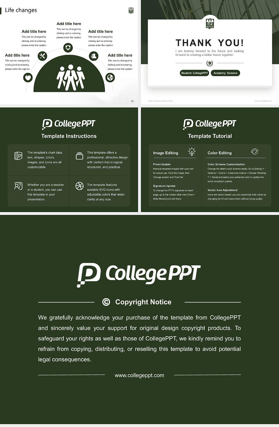 Japan College of Social Work National Scholarship Defense PPT Template4:3 ratio PPT effect preview image4