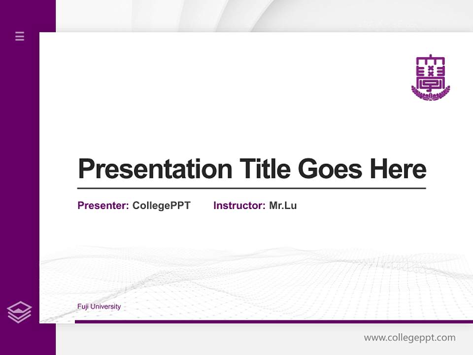 Fuji University Thesis Proposal/Graduation Defense PPT Template4:3 ratio PPT effect preview image5