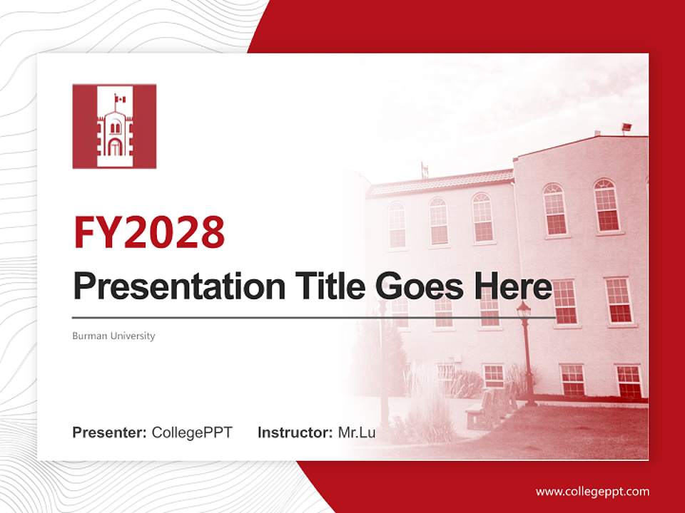 Burman University Academic Presentation/Research Findings Report PPT Template4:3 ratio PPT effect preview image5