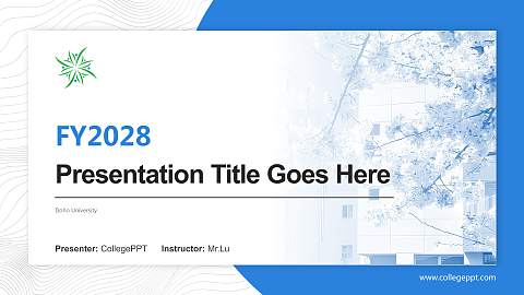 Doho University Academic Presentation/Research Findings Report PPT Template