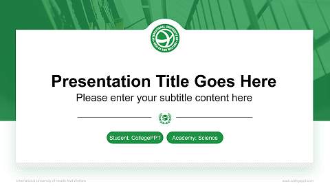 International University of Health And Welfare National Scholarship Defense PPT Template
