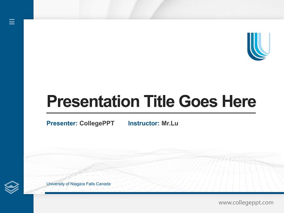 University of Niagara Falls Canada Thesis Proposal/Graduation Defense PPT Template4:3 ratio PPT effect preview image5
