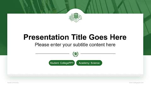 Iwate University National Scholarship Defense PPT Template