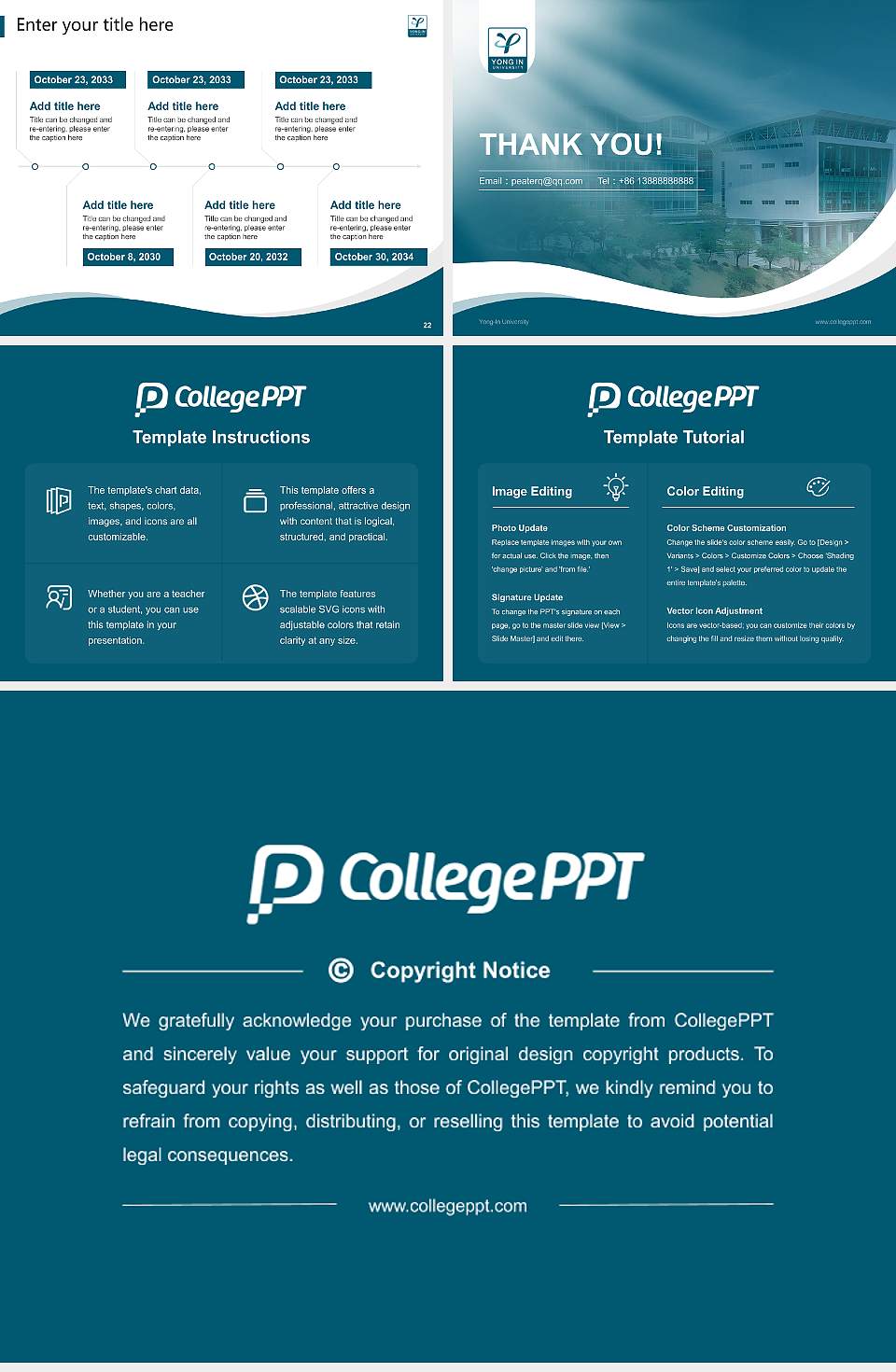 Yong-In University Lecture Sharing and Networking Event PPT Template4:3 ratio PPT effect preview image4