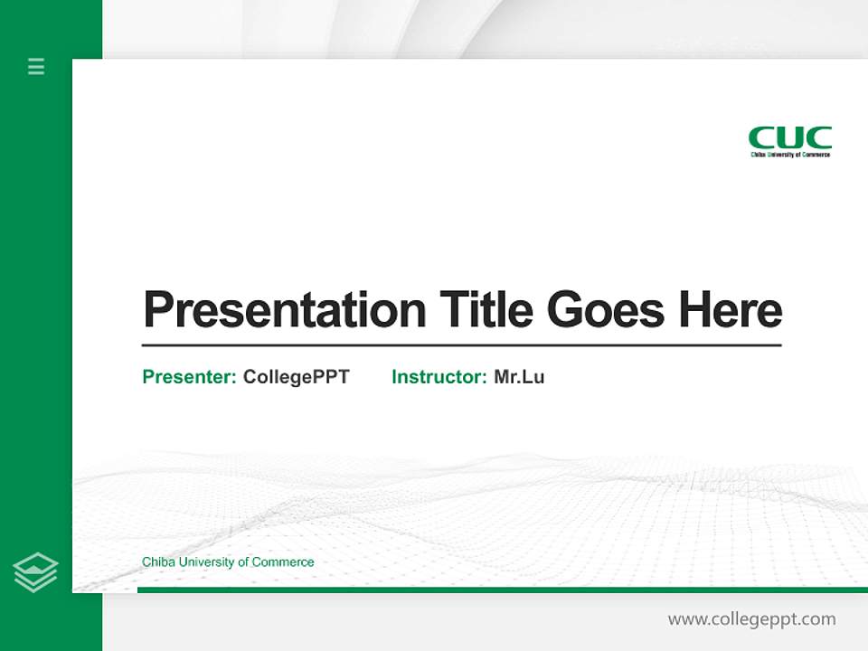 Chiba University of Commerce Thesis Proposal/Graduation Defense PPT Template4:3 ratio PPT effect preview image5