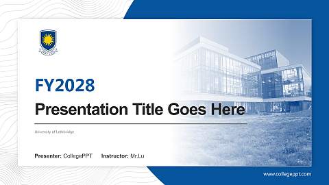 University of Lethbridge Academic Presentation/Research Findings Report PPT Template