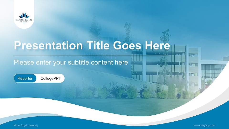 Mount Royal University Lecture Sharing and Networking Event PPT Template16:9 ratio PPT effect preview image