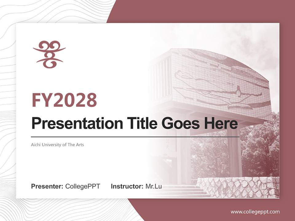 Aichi University of The Arts Academic Presentation/Research Findings Report PPT Template4:3 ratio PPT effect preview image5