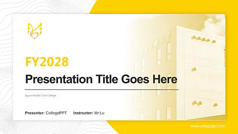 Japan Health Care College Academic Presentation/Research Findings Report PPT Template